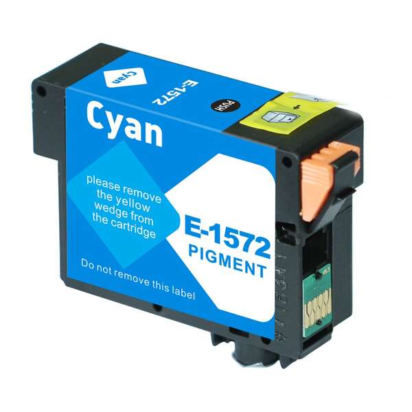 Tinteiro Compatível de Tinta Pigmentada Epson T1572 Ciano - C13T15724010