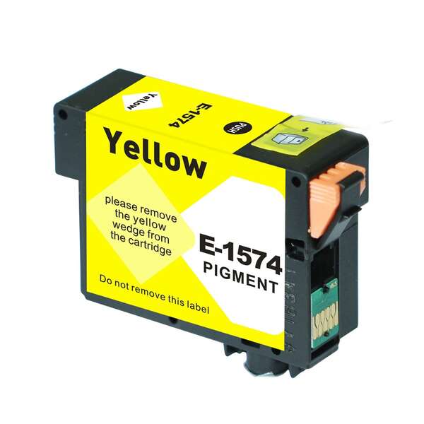 Tinteiro Compatível de Tinta Pigmentada Epson T1574 Amarelo - C13T15744010