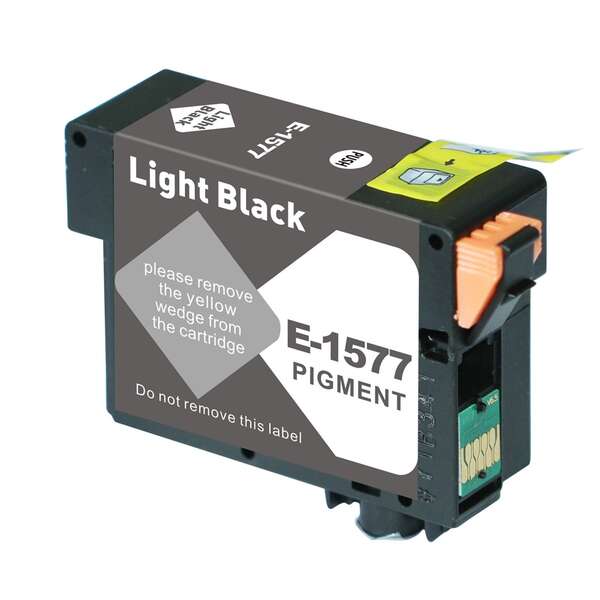Tinteiro Compatível de Tinta Pigmentada Epson T1577 Preto Claro - C13T15774010