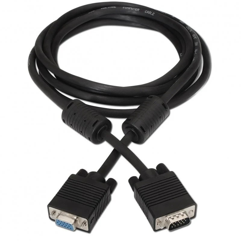 Aisens cabo SVGA Macho/Femea 1.8m Preto