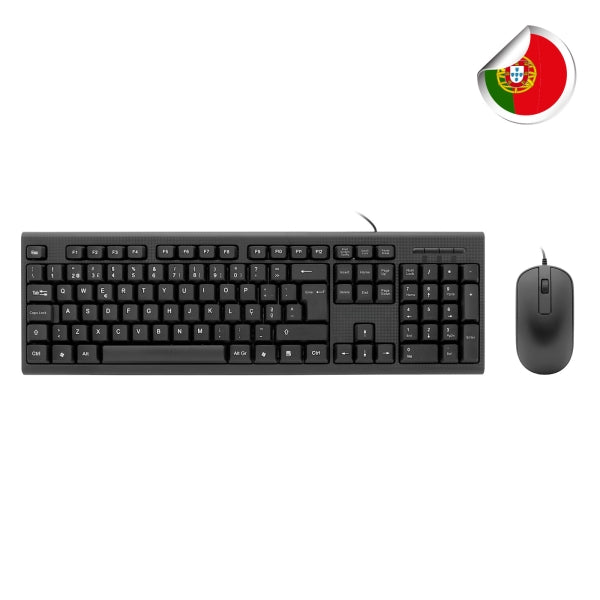 Combo Teclado 105 Teclas + Rato CoolBox PT Preto