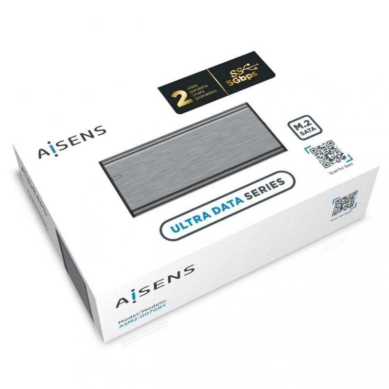 Aisens Caixa Externa M.2 (NGFF) SSD M.2 SATA USB-C 3.1 Cinzenta