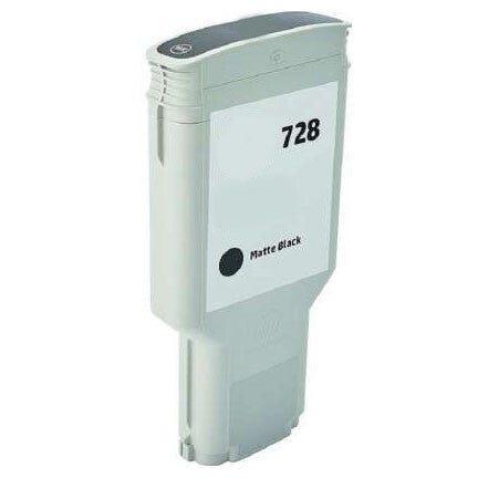 Tinteiro Compatível de Tinta Pigmentada HP 728 Preto Mate - F9J68A/F9J64A/3WX25A