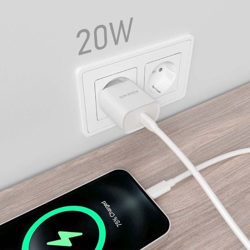 Carregador AISENS USB-C 20W Branco