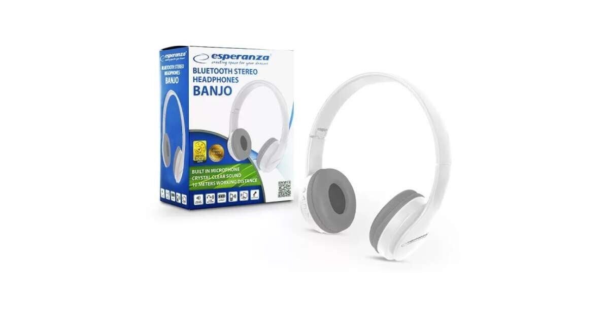 Auscultadores Sem Fios Bluetooth Stereo Esperanza Branco