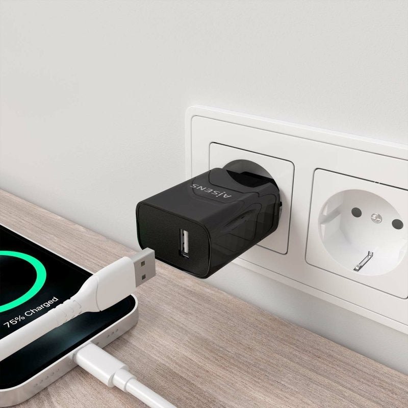 Aisens A110-0854 Carregador de Alta Eficiência USB 10W 5V/2A Preto