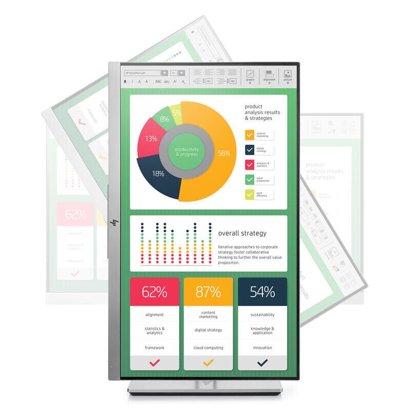Monitor Recondicionado HP 21.5" Elitedisplay e223, Full Hd ,Hdmi, Vga, Displayport