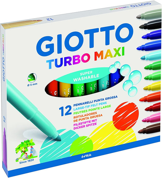 Marcadores giotto Turbo Maxi 12 Cores