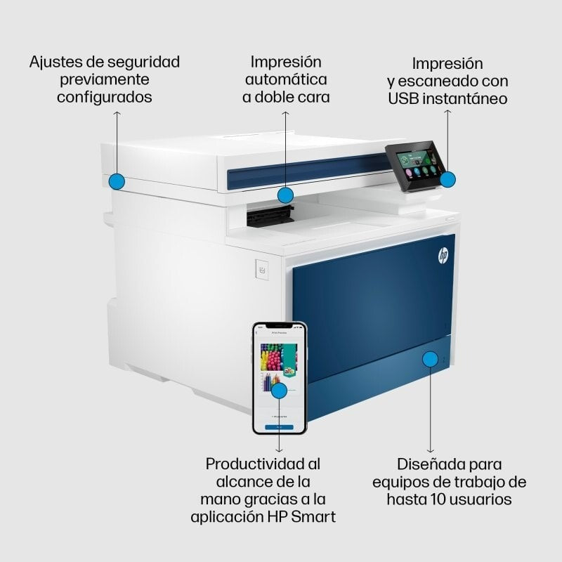 HP LaserJet Pro 4302dw Impressora Multifunções Laser a Cores