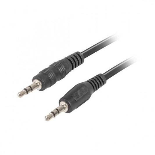 Cabo de áudio Lanberg MiniJack 3.5mm 3 Pin Macho/Macho 2m Preto