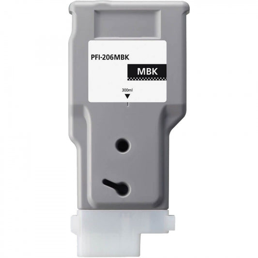 Tinteiro Compatível de Tinta Pigmentada Canon PFI206 Preto Mate - PFI206MBK/5302B001