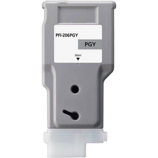Tinteiro Compatível de Tinta Pigmentada Canon PFI206 Cinzento Fotográfico - PFI206PGY/5313B001
