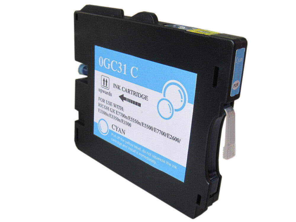 Tinteiro Compatível Ricoh GC31K Ciano Tinta Pigmentada - 405689/405702