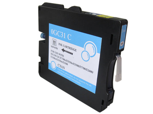 Tinteiro Compatível Ricoh GC31K Ciano Tinta Pigmentada - 405689/405702