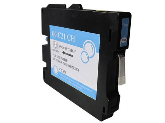 Tinteiro Compatível Ricoh GC21C Ciano Tinta Pigmentada - 405533/405537