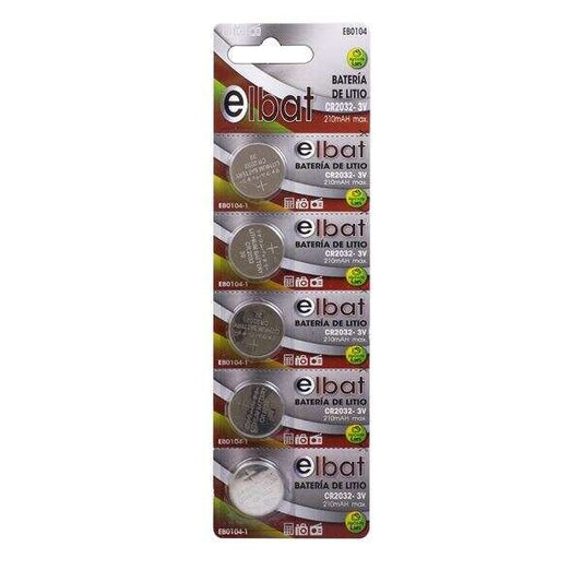 Pack 5 Pilhas Elbat Litio CR2032 3V