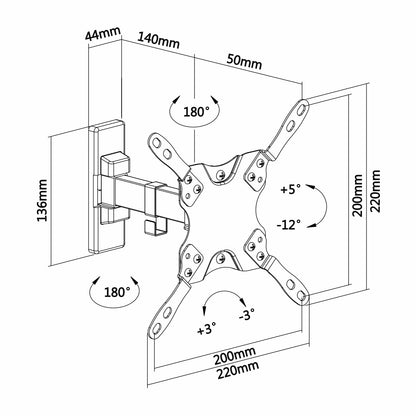 AISENS WT42TSLE-009 Suporte de parede para TV 13"-42" 20KG