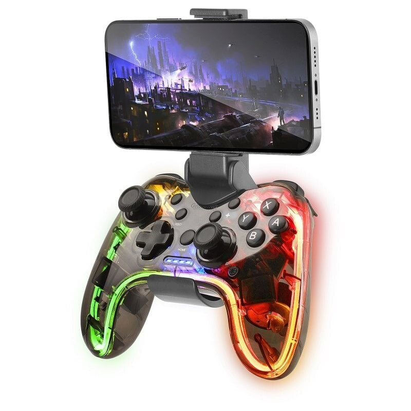 Gamepad Mars Gaming MGP-BT Comando Bluetooth Néon RGB + Adaptador Smartphone