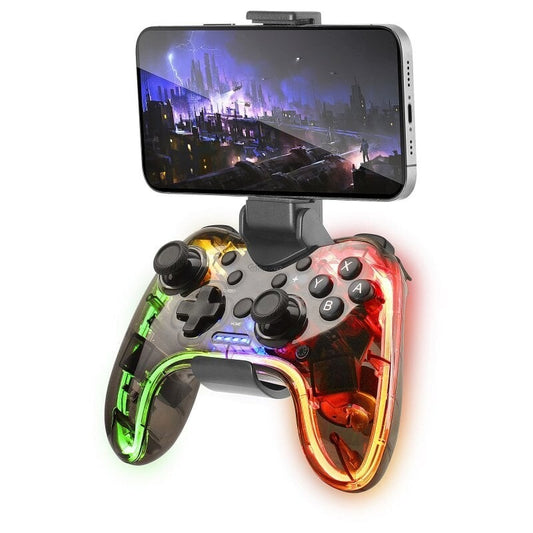 Gamepad Mars Gaming MGP-BT Comando Bluetooth Néon RGB + Adaptador Smartphone