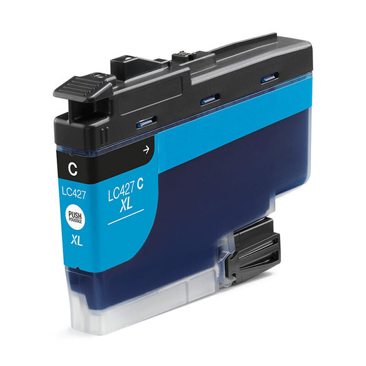 Tinteiro Compatível de Tinta Pigmentada Brother LC427XL Ciano - LC427XLC