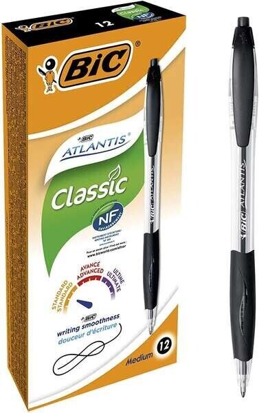 Esferográfica Bic Atlantis Classic Preto