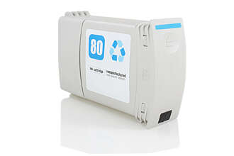 Tinteiro Compatível de Tinta Pigmentada HP 80 Ciano C4846A