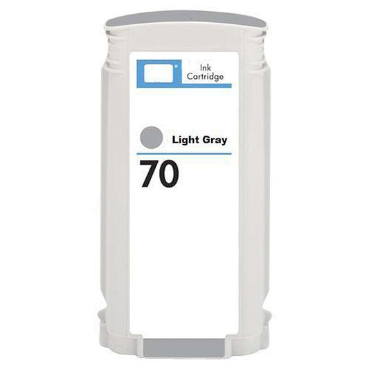 Tinteiro Compatível de Tinta Pigmentada HP 70 Cinzento Claro - C9451A