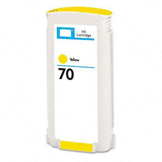 Tinteiro Compatível de Tinta Pigmentada HP 70 Amarelo - C9454A