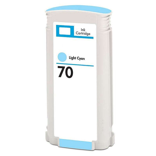 Tinteiro Compatível de Tinta Pigmentada HP 70 Ciano Claro - C9390A