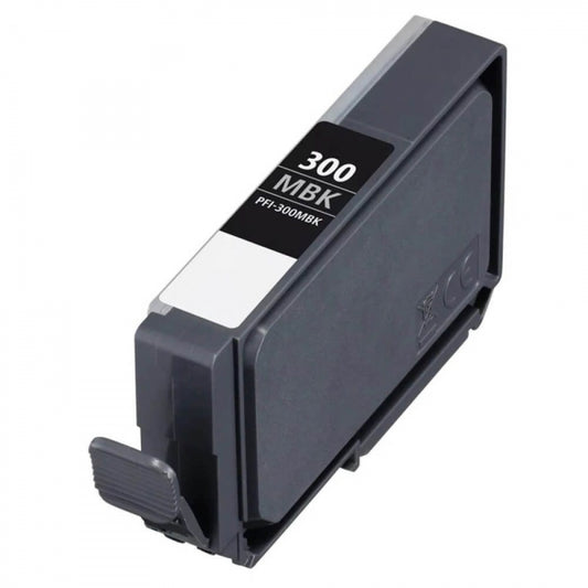 Tinteiro Compatível de Tinta Pigmentada Canon PFI300 Preto Mate - 4192C001/PFI300MBK