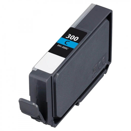 Tinteiro Compatível de Tinta Pigmentada Canon PFI300 Ciano - 4194C001/PFI300C