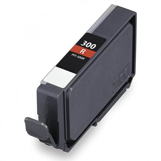 Tinteiro Compatível de Tinta Pigmentada Canon PFI300 Vermelho - 4199C001/PFI300R