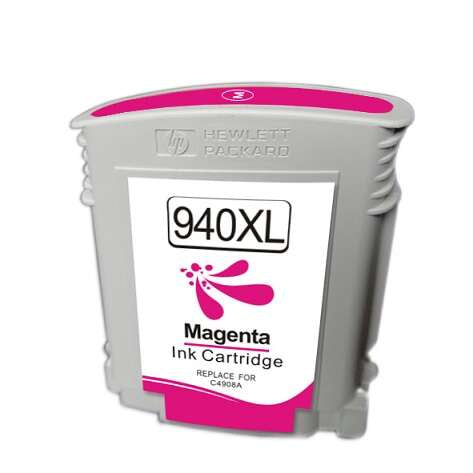 Tinteiro Compatível de Tinta Pigmentada HP 940XL Magenta  - C4908AE