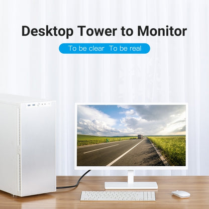 Cabo VGA Vention DAEBF 1 Metro Preto Banhado a Ouro Blindagem Avançada HD15