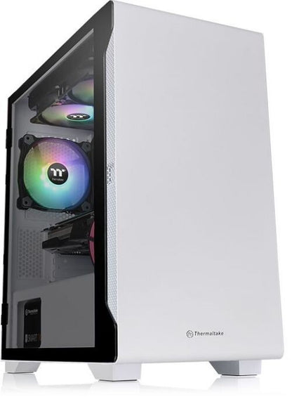Caixa Micro Atx Thermaltake S100 Tg - Ven 120mm Incluido - Cristal Temperado Snow Edition