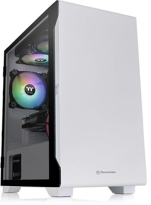 Caixa Micro Atx Thermaltake S100 Tg - Ven 120mm Incluido - Cristal Temperado Snow Edition