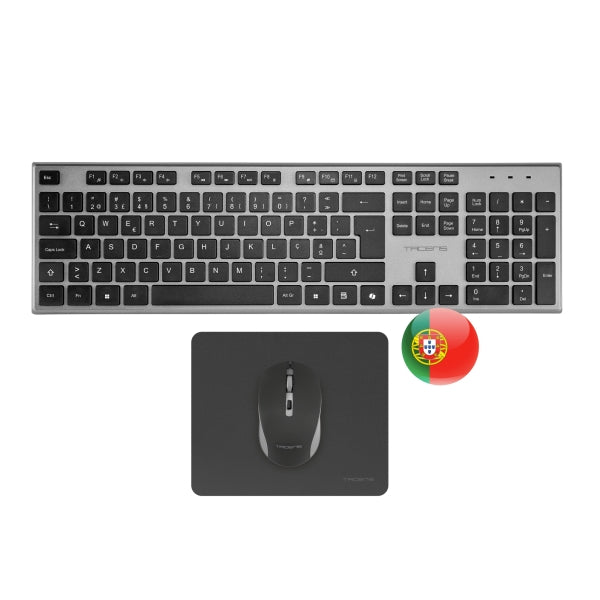 Conjunto Teclado Rato e Tapete Tacens Zenith Combo Pack Preto