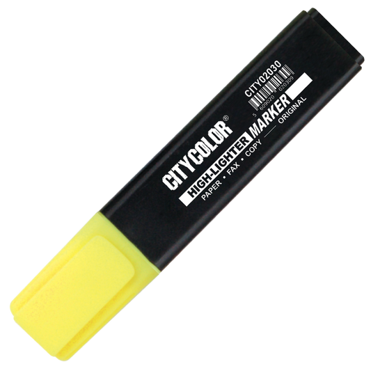 Marcador Fluorescente CityColor Amarelo 1un CITY02030
