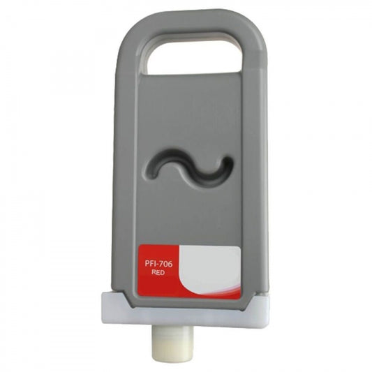 Tinteiro Compatível de Tinta Pigmentada Canon PFI706 Vermelho - 6687B001