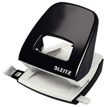 Furador 25 Folhas Leitz 5008 2.5mm c/ Regua Preto