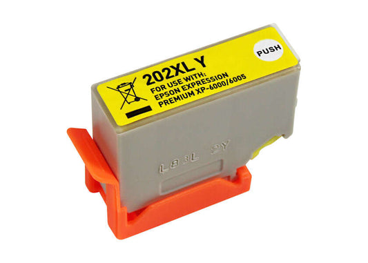Tinteiro Compatível Epson 202XL Amarelo- C13T02H44010/C13T02F44010