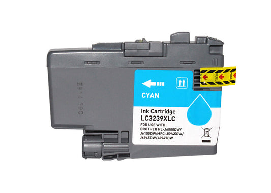 Tinteiro Compatível de Tinta Pigmentada Brother LC3239XL Ciano - LC3239XLC