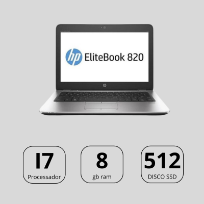 HP Elitebook 820 g3 Recondicionado | I7-6500U | 8GB RAM | 512GB SSD | 12.5” | Windows 10 Pro | GRADE A | 1 ANOS GARANTIA