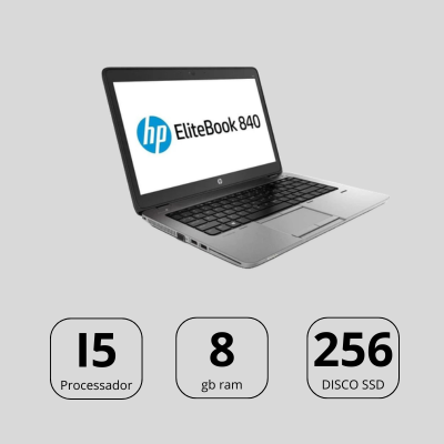 HP Elitebook 840 g2 Recondicionado | I5-5300U | 8GB RAM | 256GB SSD | 14” | Windows 10 Pro | GRADE B | 1 ANO GARANTIA