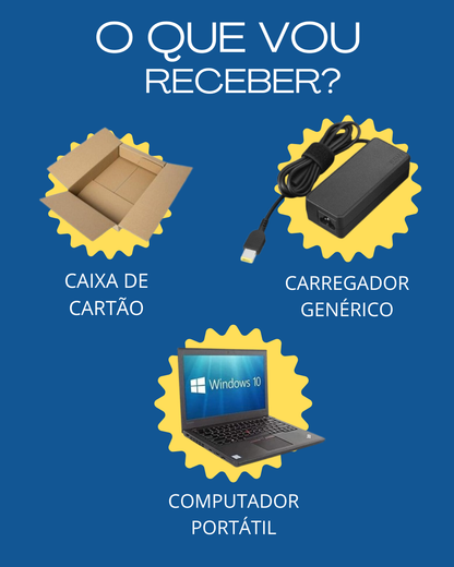 Lenovo ThinkPad X270 Recondicionado | Bateria Estendida | i7-7500U | 16GB RAM | 256GB SSD | 12.5” | Windows 11 Pro | B