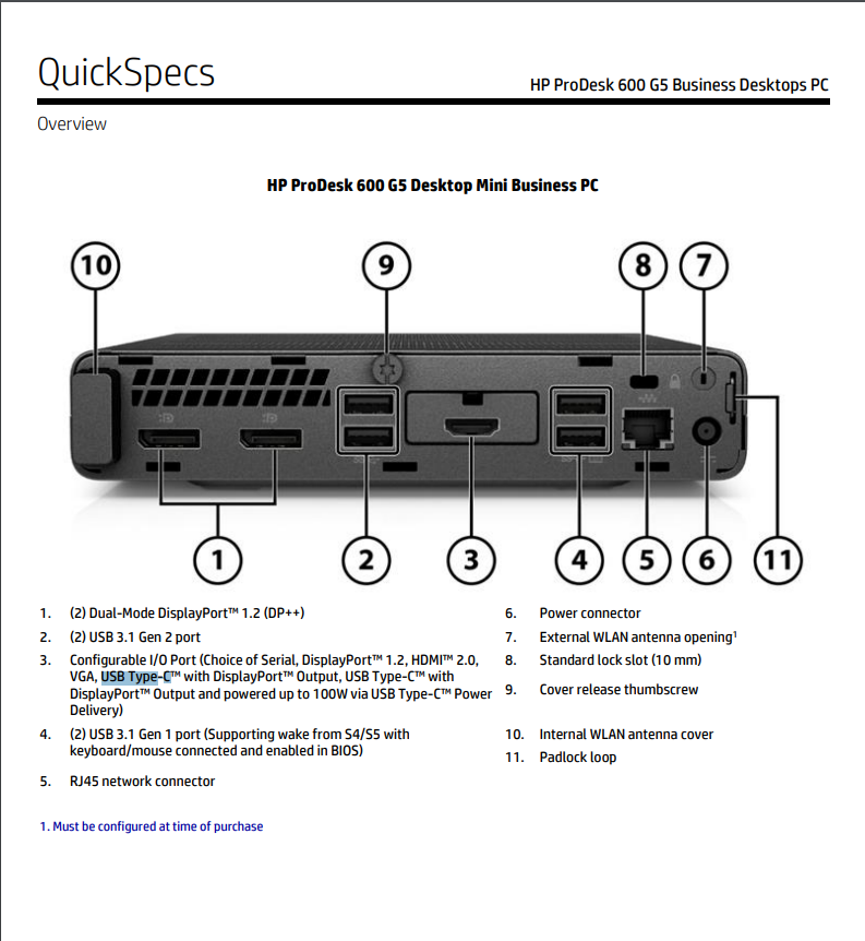 Computador Desktop Recondicionado Hp Elitedesk 800 G5 Mini I7-9700 16gb 256gb Ssd + 500gb Hdd W11 PRO