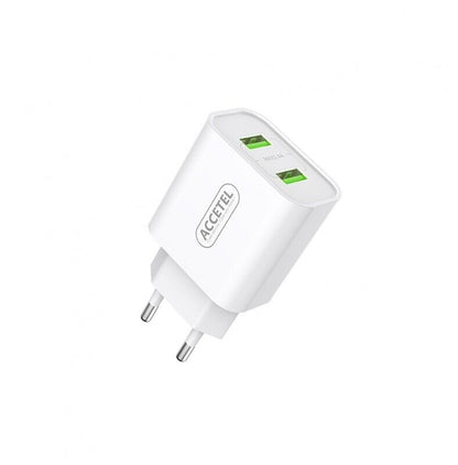 Carregador 2xUSB 2.4A Accetel AC320W Branco