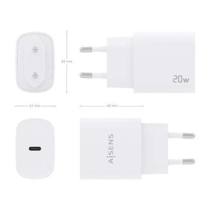 Carregador AISENS USB-C 20W Branco