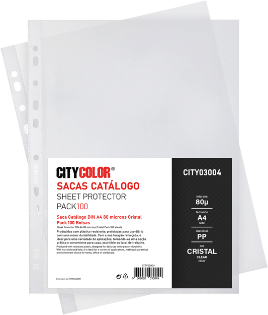 Bolsa Catálogo A4 (micas) 80 microns 100 Unidades