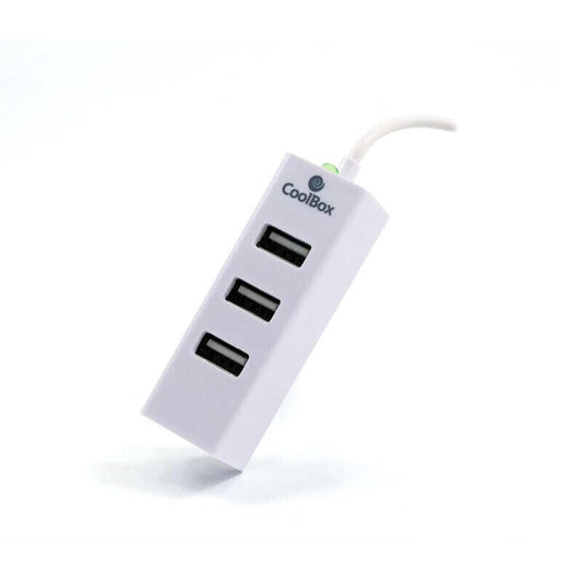 CoolBox USB Hub 2.0 4 Portas Branco